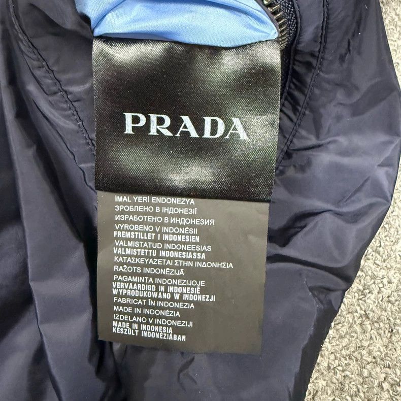 Prada Prada Blue Logo Nylon Reversible Jacket Size US L / EU 52-54 / 3 - 4 Thumbnail