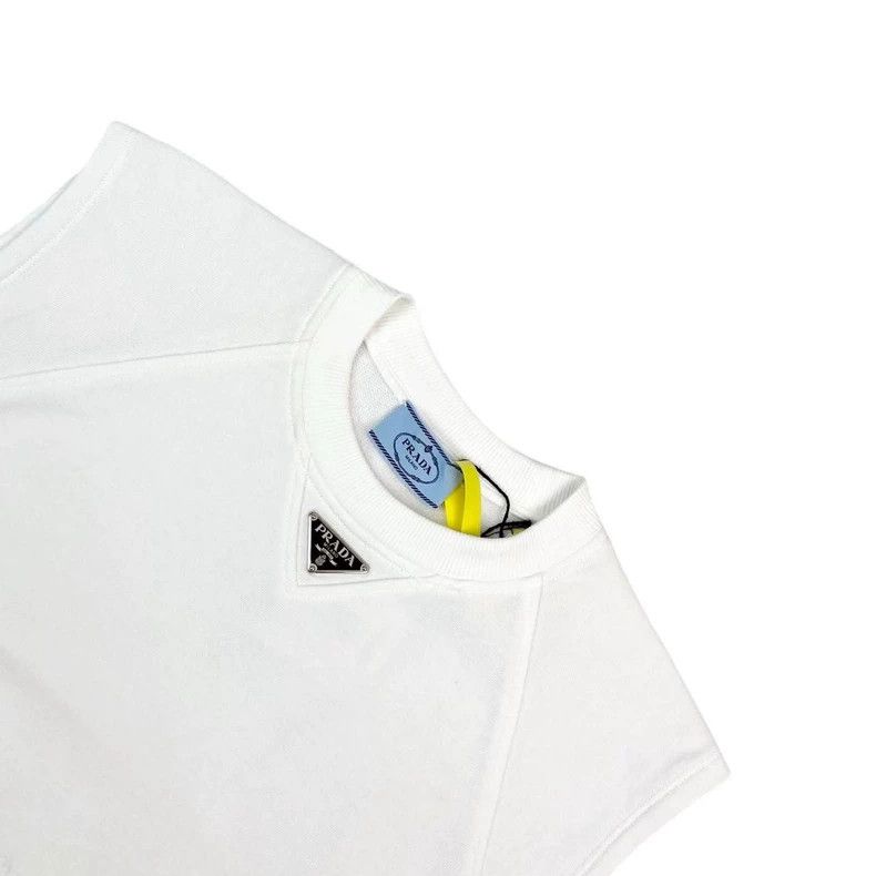 Prada Prada Cotton White Triangle Logo Vest Size US S / EU 44-46 / 1 - 3 Thumbnail
