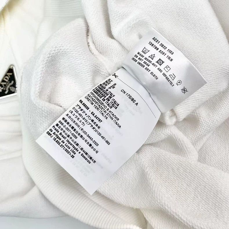 Prada Prada Cotton White Triangle Logo Vest Size US S / EU 44-46 / 1 - 4 Thumbnail