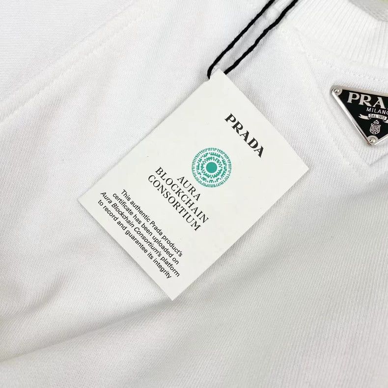 Prada Prada Cotton White Triangle Logo Vest Size US S / EU 44-46 / 1 - 6 Thumbnail