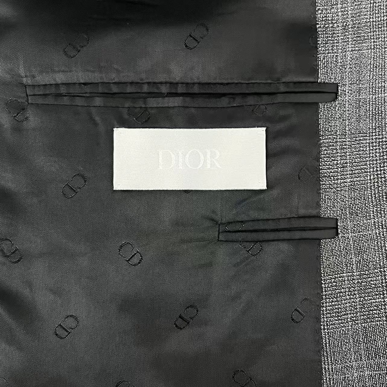 Dior Dior Gray Wool Single-Breasted Blazer Size US XL / EU 56 / 4 - 5 Thumbnail
