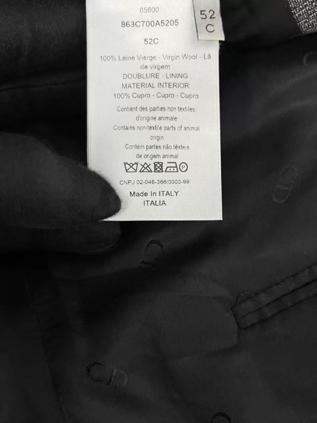 Dior Dior Gray Wool Single-Breasted Blazer Size US XL / EU 56 / 4 - 6 Thumbnail