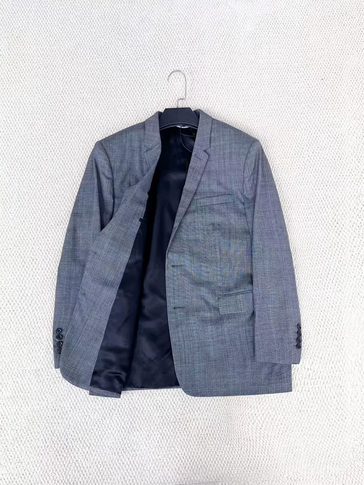 Dior Dior Gray Wool Single-Breasted Blazer Size US XL / EU 56 / 4 - 4 Thumbnail