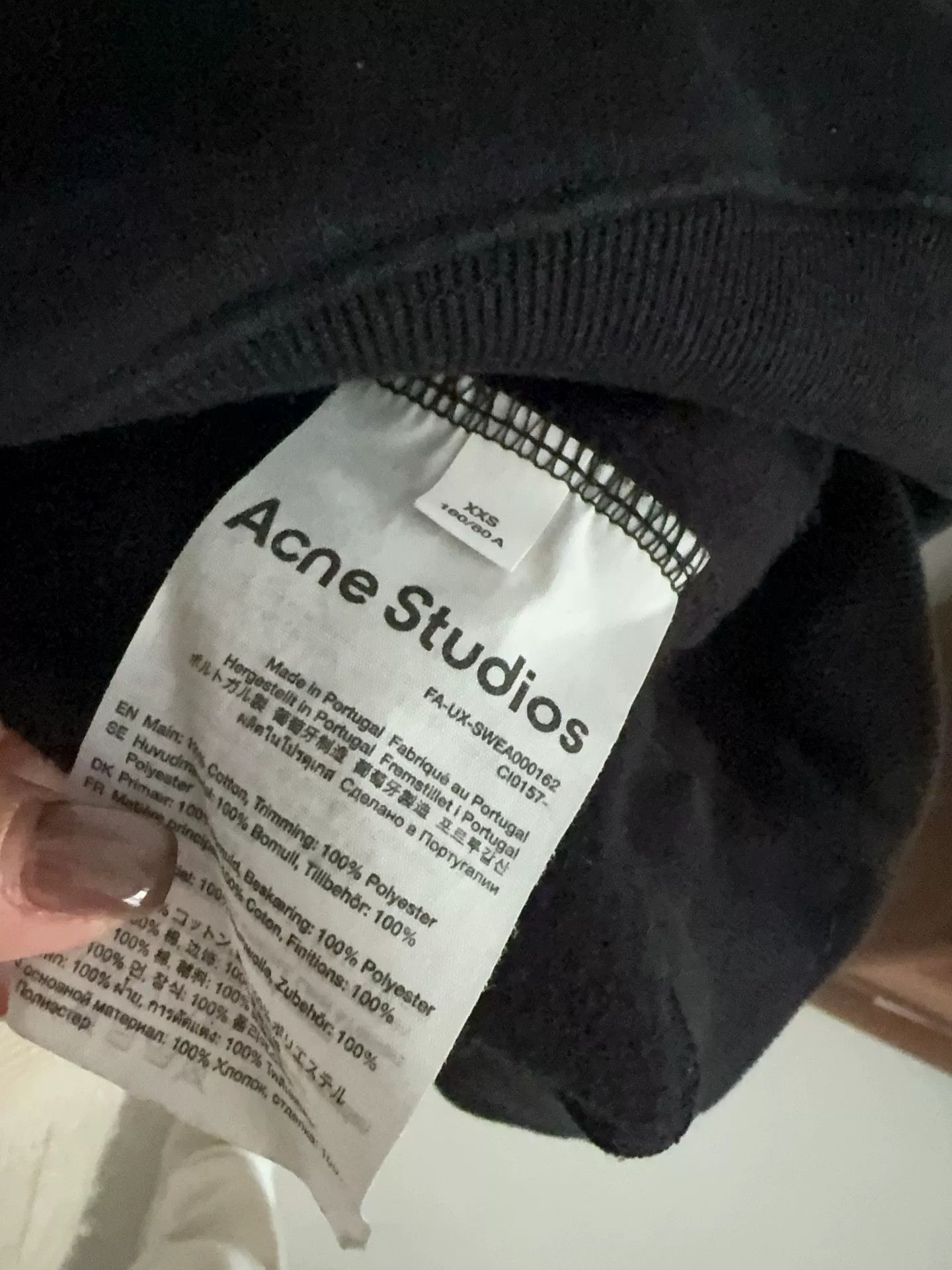 Acne Studios acne studios graphic sweatshirt in black Size US XXS / EU 40 - 5 Thumbnail