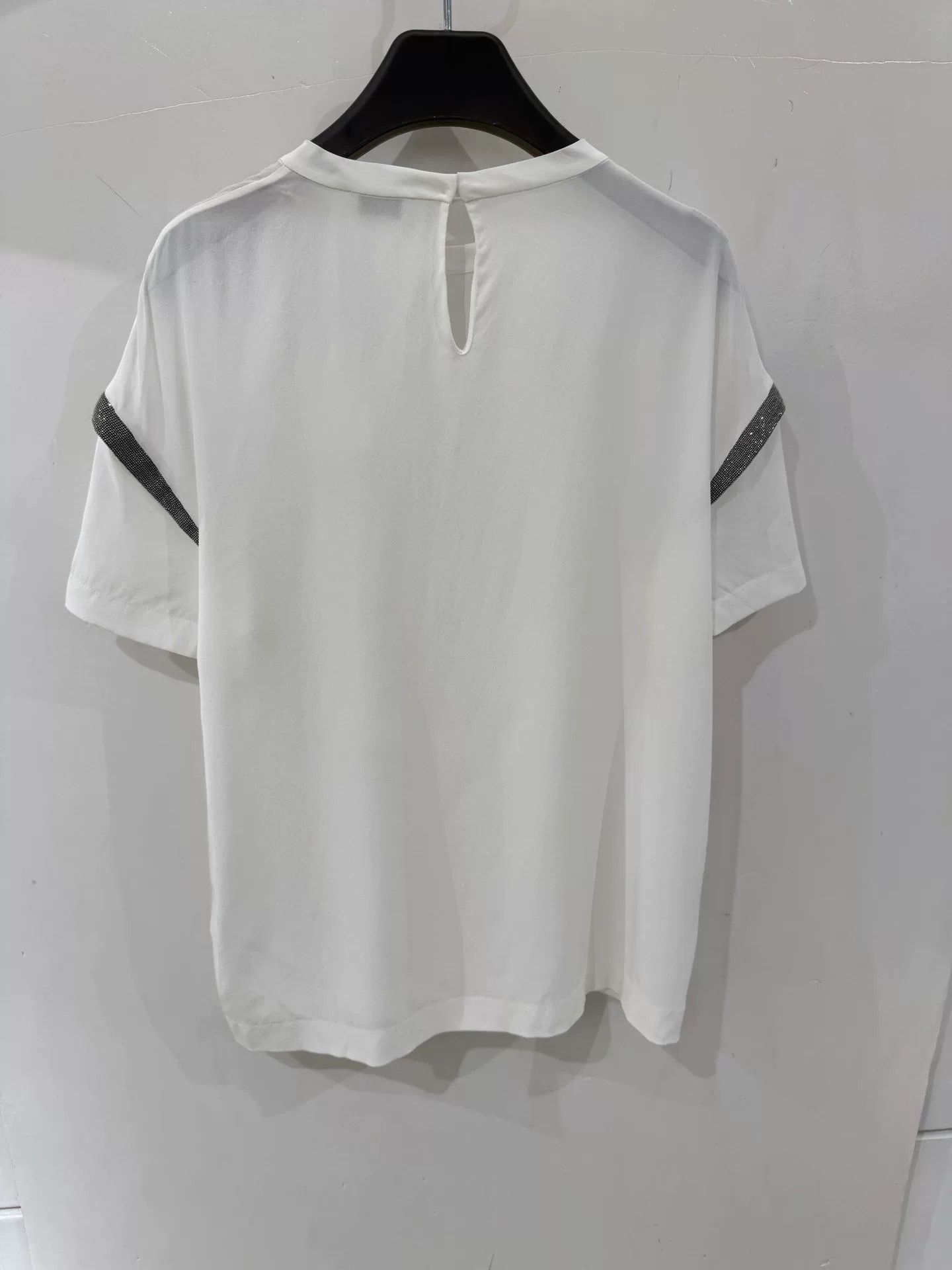 Brunello Cucinelli Brunello Cucinelli Silk Short Sleeve Top Size US S / EU 44-46 / 1 - 5 Thumbnail