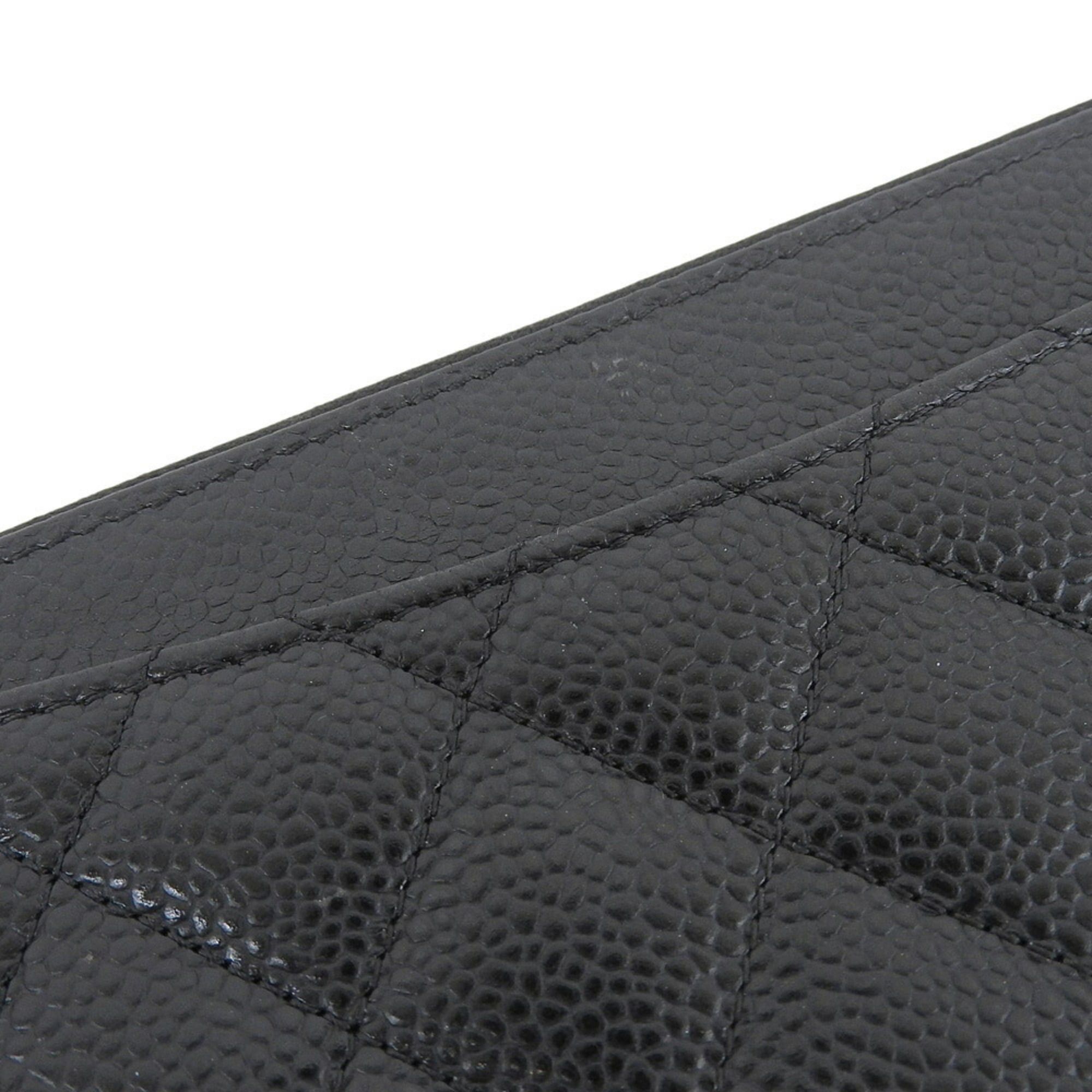 Chanel CHANEL Coco Mark Matelasse Timeless Classic AP0242 Round Long Wallet in Black Size ONE SIZE - 7 Thumbnail