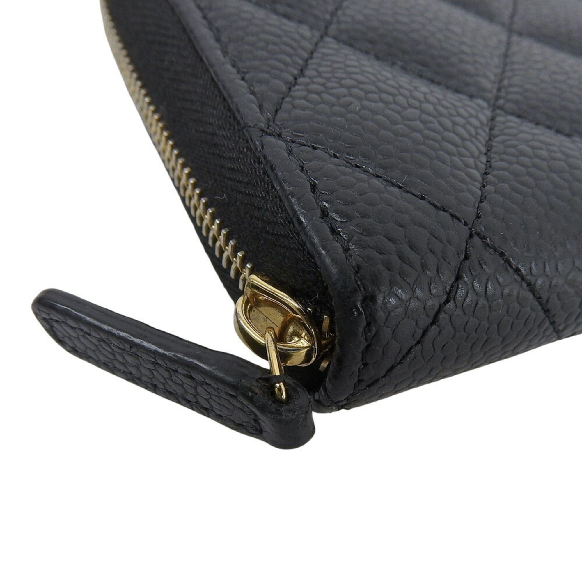 Chanel CHANEL Coco Mark Matelasse Timeless Classic AP0242 Round Long Wallet in Black Size ONE SIZE - 5 Thumbnail