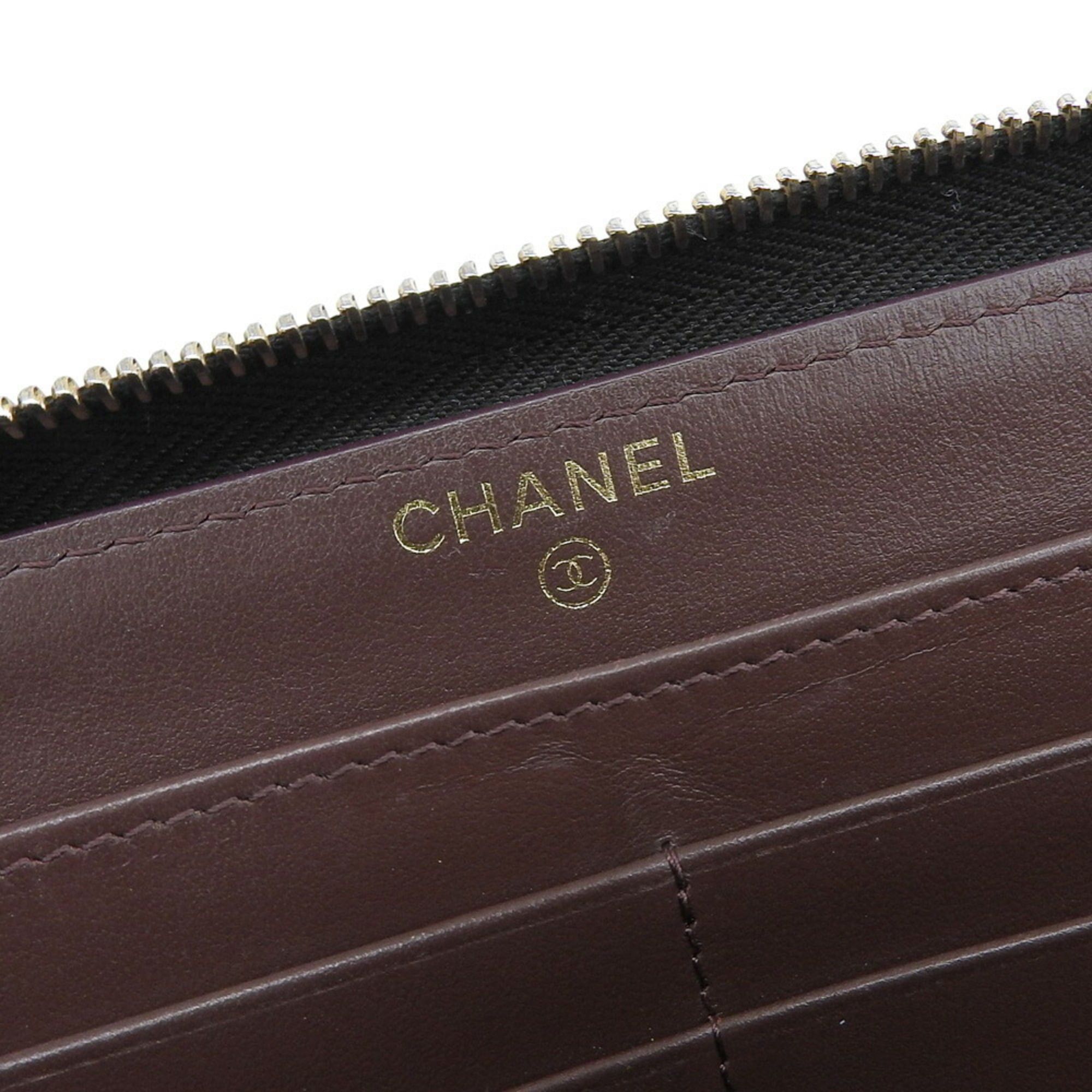 Chanel CHANEL Coco Mark Matelasse Timeless Classic AP0242 Round Long Wallet in Black Size ONE SIZE - 10 Thumbnail