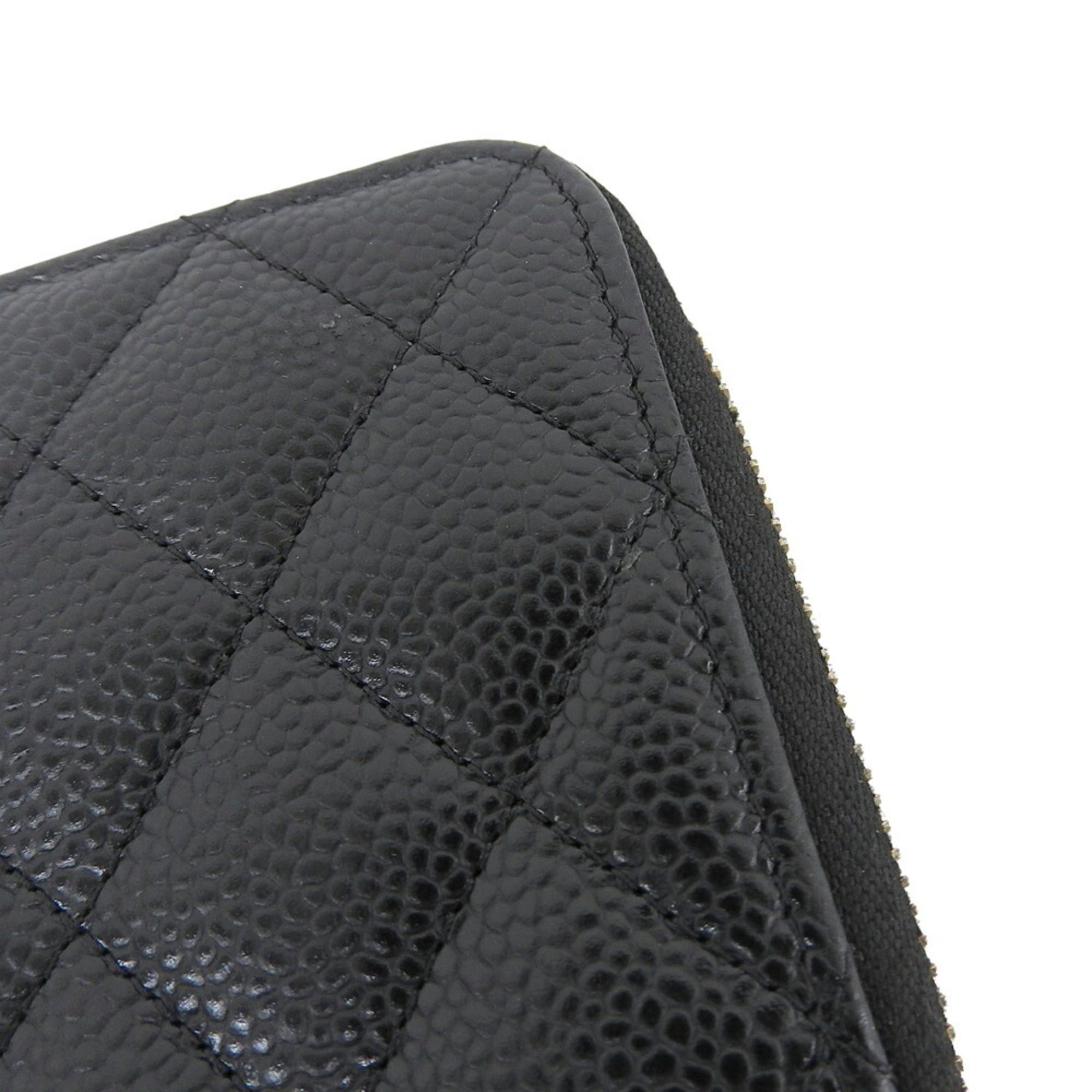 Chanel CHANEL Coco Mark Matelasse Timeless Classic AP0242 Round Long Wallet in Black Size ONE SIZE - 8 Thumbnail
