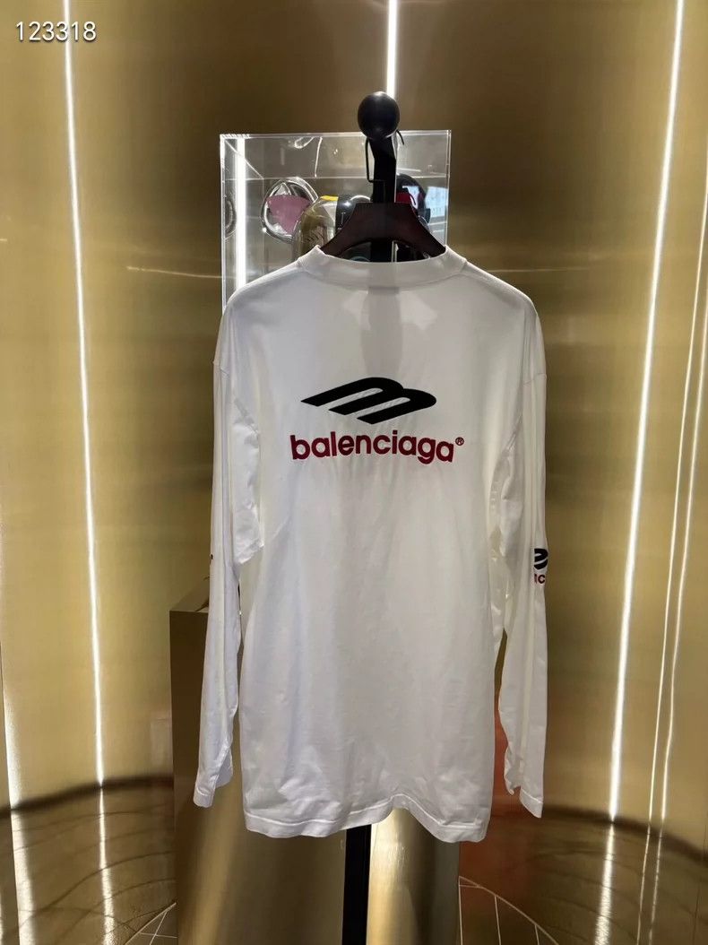 Balenciaga Balenciaga 3B Logo Embroidered Long Sleeve T-shirt Size US L / EU 52-54 / 3 - 2 Thumbnail