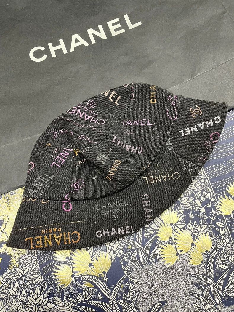 Chanel Chanel Logo Graffiti Denim Bucket Hat Size ONE SIZE - 2 Thumbnail