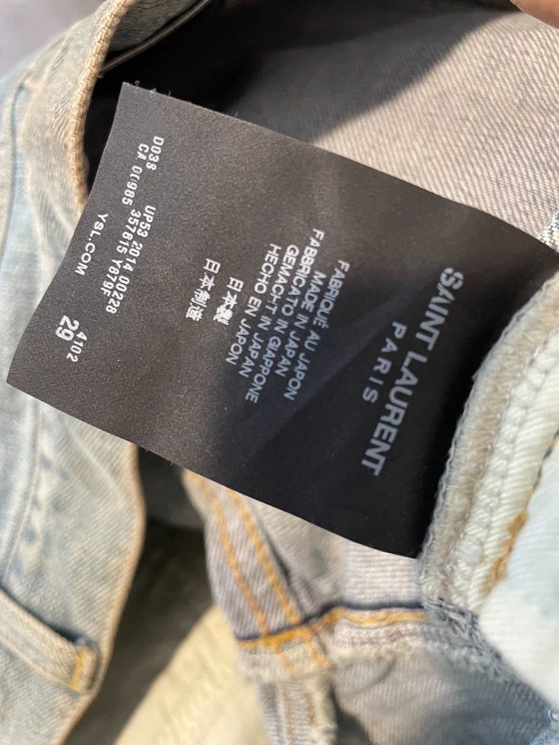 Saint Laurent Paris Saint Laurent Distressed Blue Denim Jeans Size US 29 - 5 Thumbnail