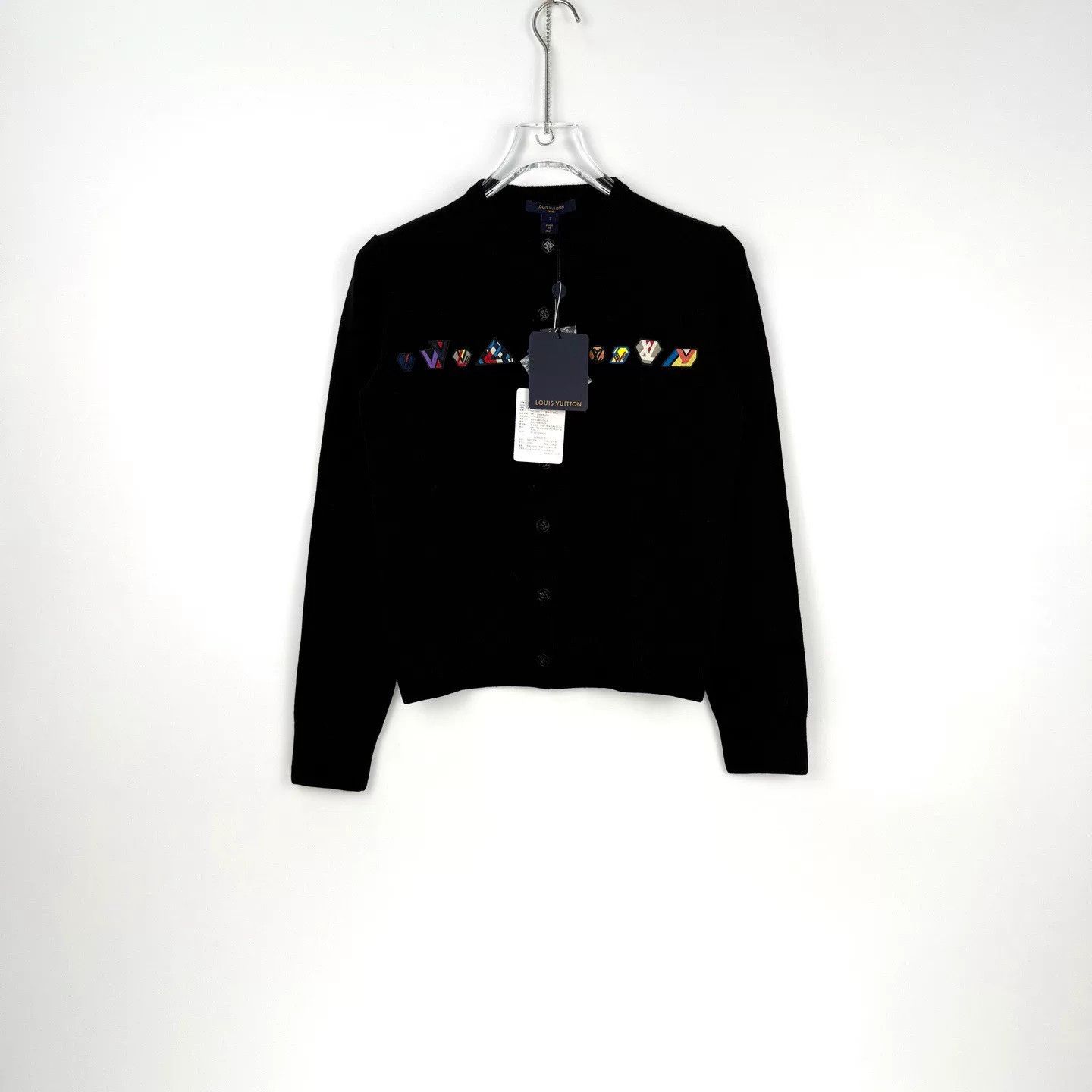 Louis Vuitton LV Black Wool Cardigan with Logo Badges Size US S / EU 44-46 / 1 - 3 Thumbnail