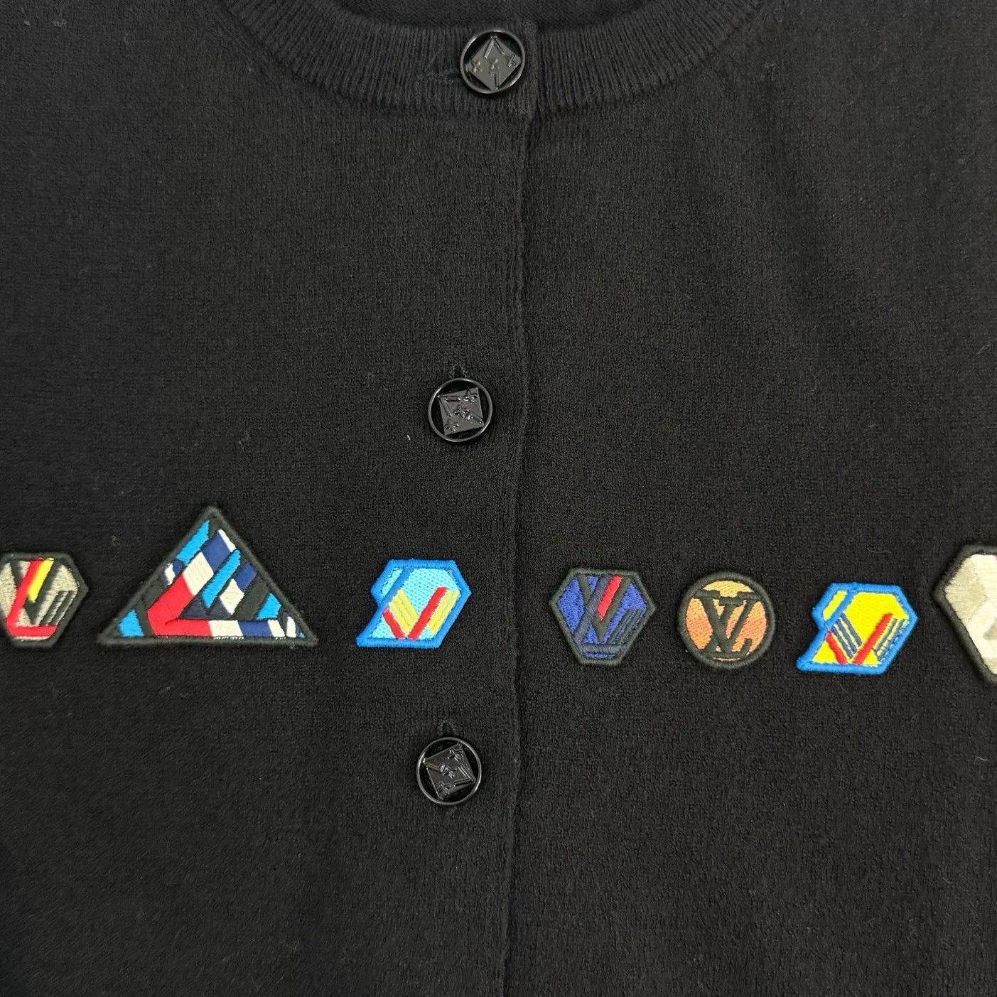Louis Vuitton LV Black Wool Cardigan with Logo Badges Size US S / EU 44-46 / 1 - 7 Thumbnail