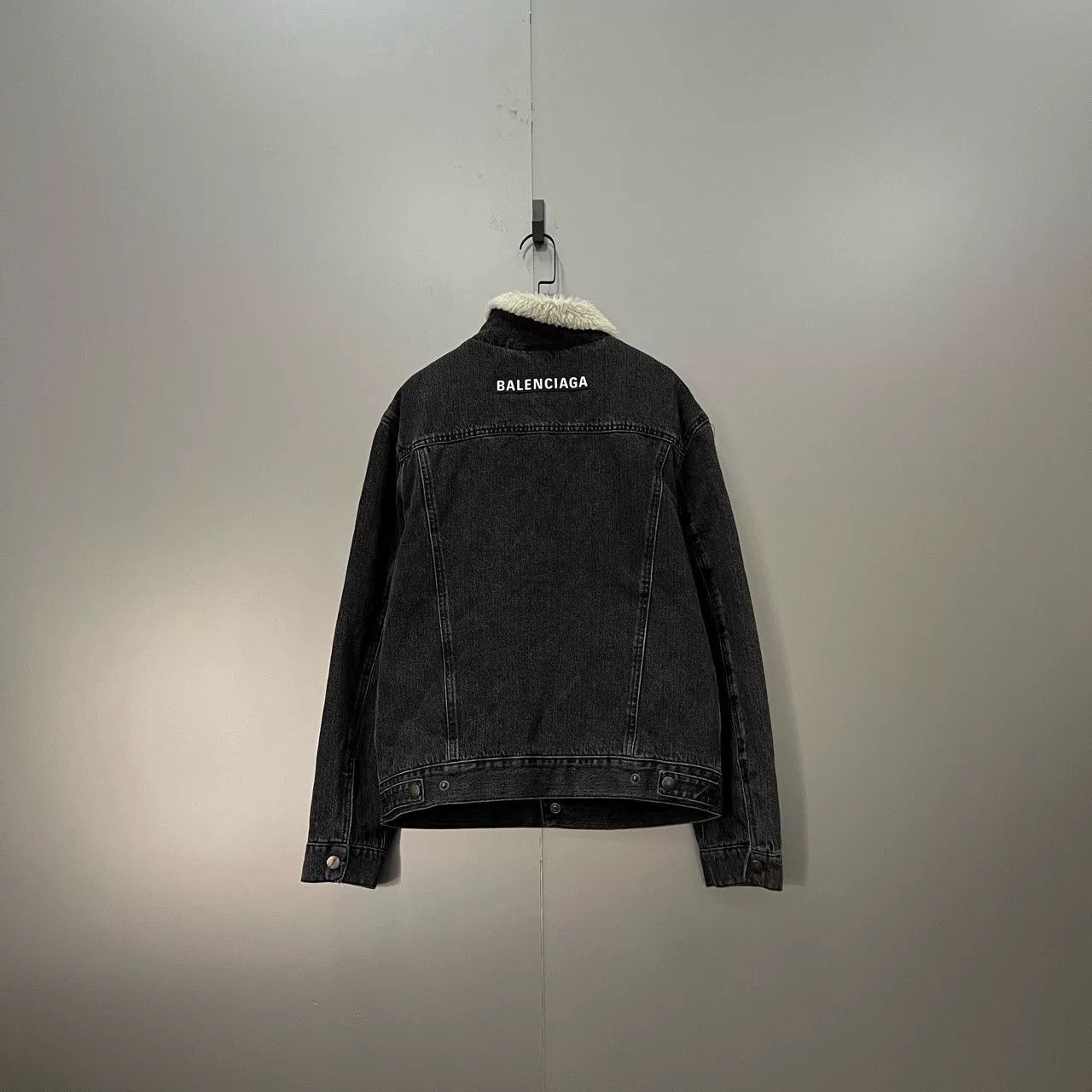 Balenciaga Balenciaga Black Denim Sherpa Jacket Size US M / EU 48-50 / 2 - 2 Thumbnail