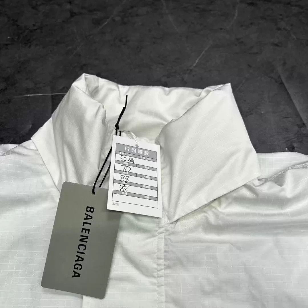 Balenciaga Balenciaga White Embroidered Logo Jacket Size US L / EU 52-54 / 3 - 4 Thumbnail