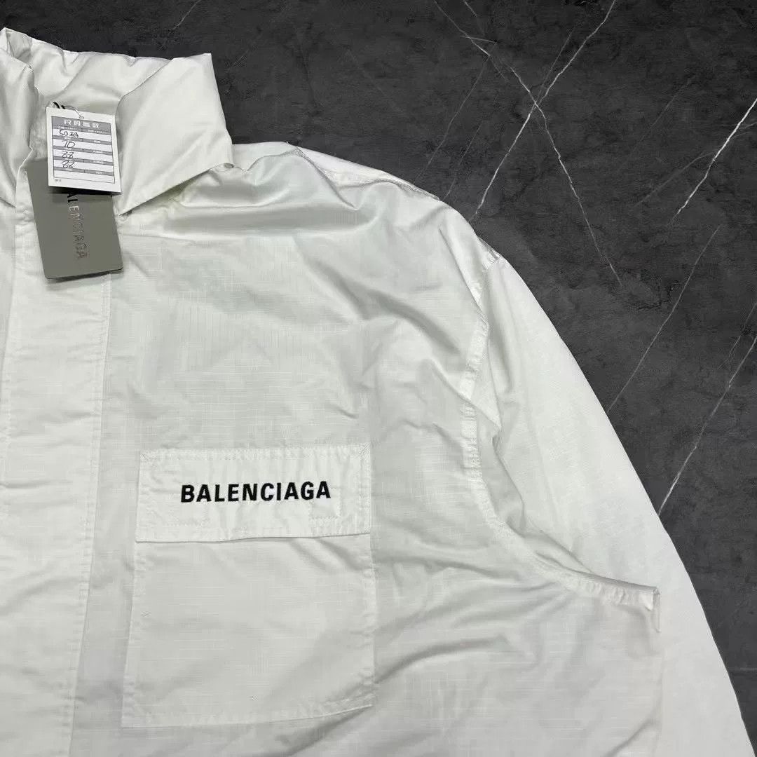 Balenciaga Balenciaga White Embroidered Logo Jacket Size US L / EU 52-54 / 3 - 3 Thumbnail
