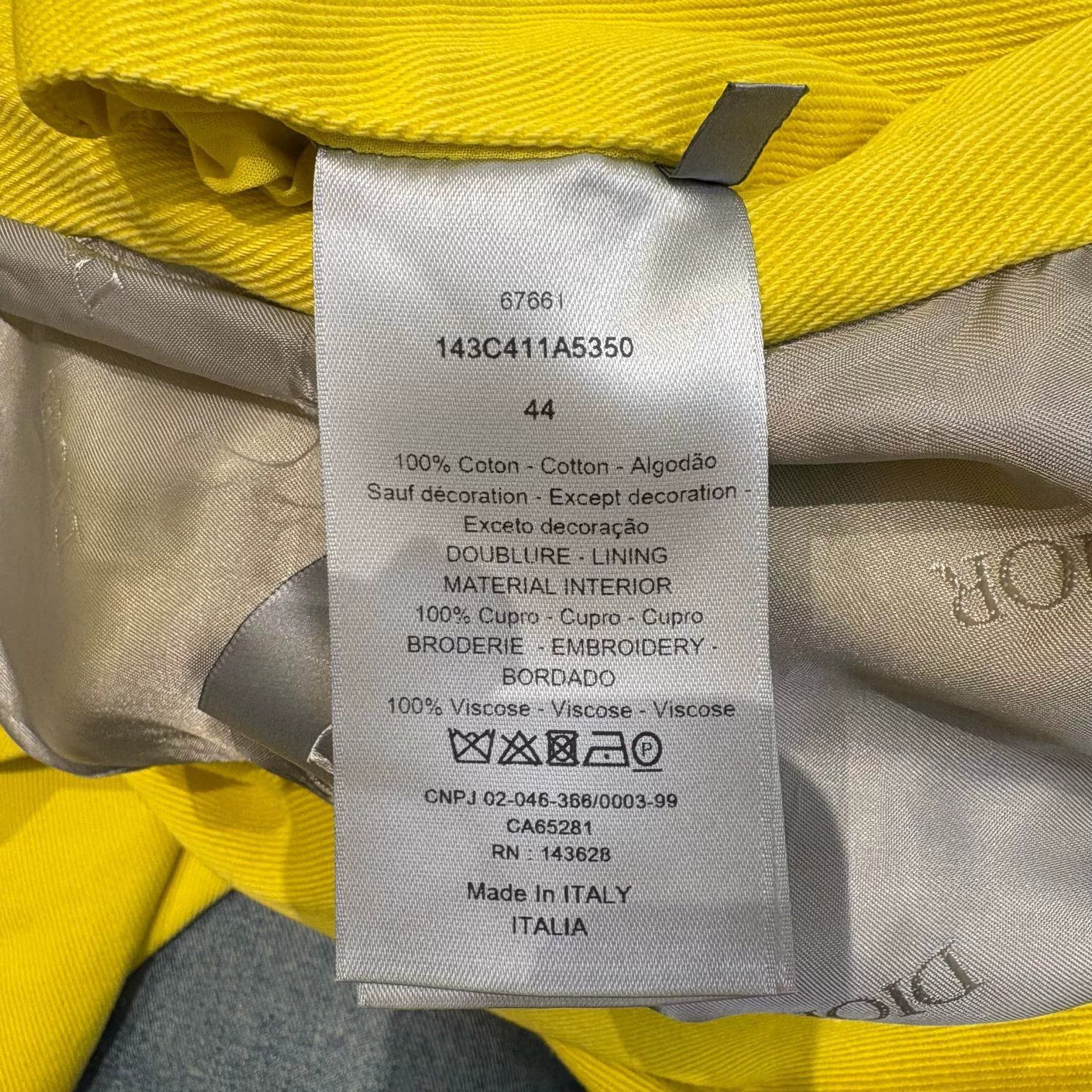 Dior Dior x Peter Doig Yellow Denim Jacket Size US M / EU 48-50 / 2 - 6 Thumbnail