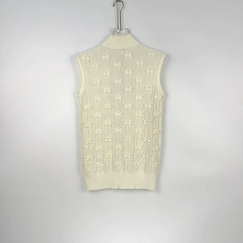 Chanel Chanel White Bow Zip Vest Size US S / EU 44-46 / 1 - 4 Thumbnail