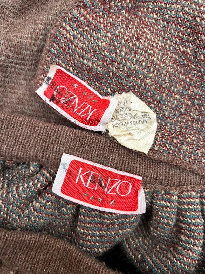 Kenzo KENZO 1980s Knit Skirt Scarf Set Size US 28 / EU 44 - 9 Thumbnail