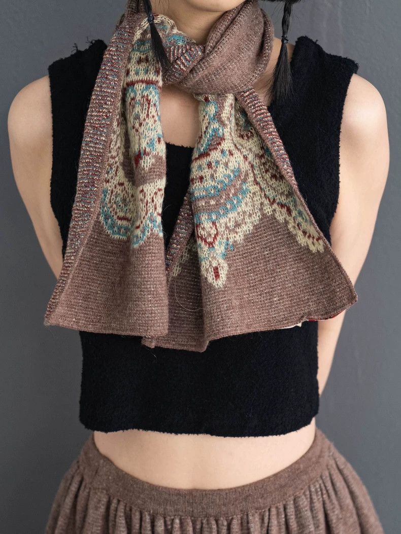 Kenzo KENZO 1980s Knit Skirt Scarf Set Size US 28 / EU 44 - 5 Thumbnail