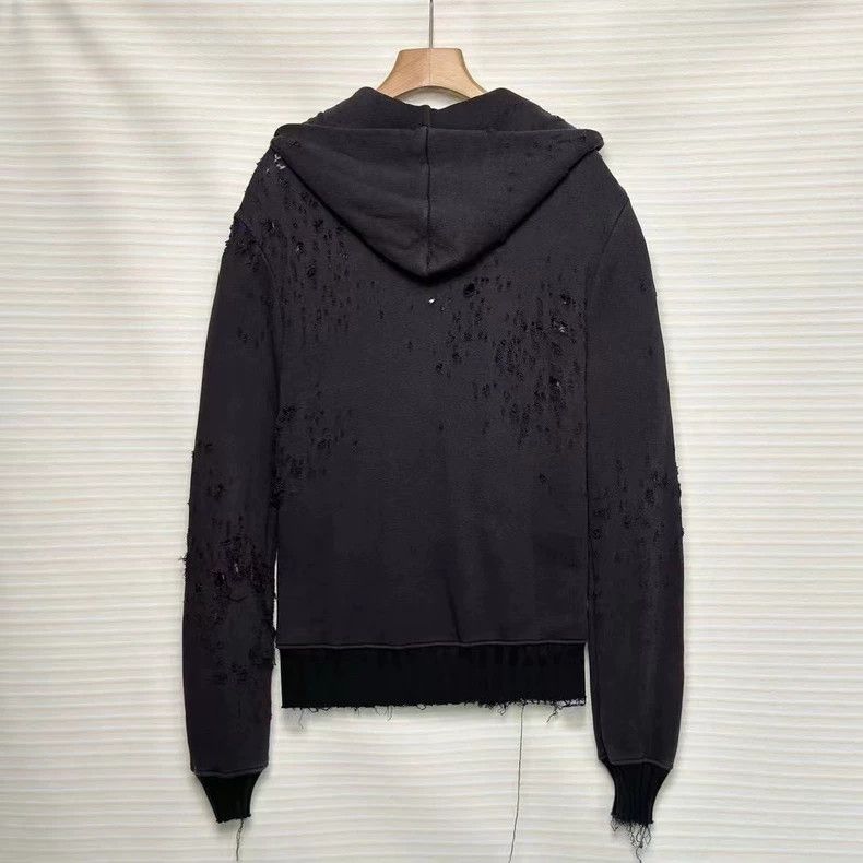 Amiri Amiri Distressed Zip Hoodie Jacket Size US L / EU 52-54 / 3 - 2 Thumbnail