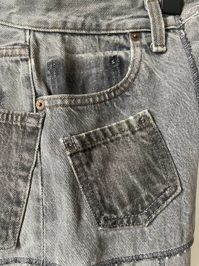 Takahiromiyashita The Soloist. Takahiromiyashita The Soloist Black Patchwork Denim Jeans Size US 30 / EU 46 - 9 Thumbnail