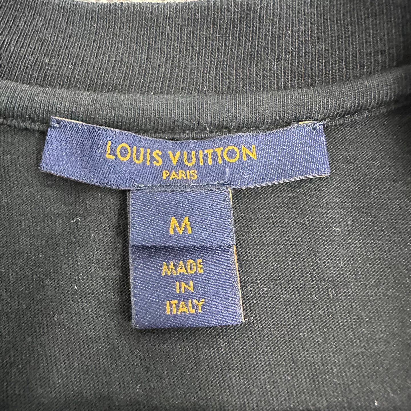 Louis Vuitton Louis Vuitton Black Letter Print Chain Tee Size US M / EU 48-50 / 2 - 3 Thumbnail