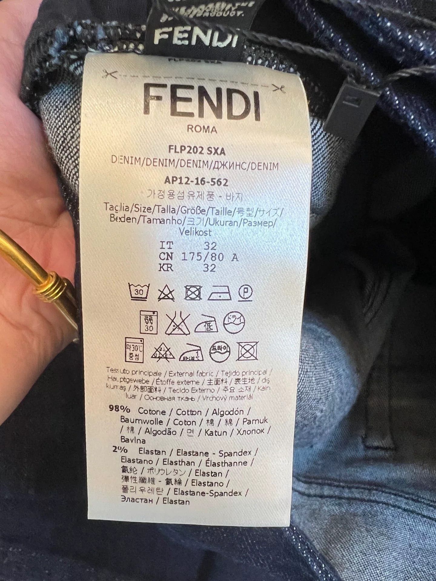 Fendi Fendi Denim Jeans with Puzzle Embroidery Size US 32 / EU 48 - 5 Thumbnail