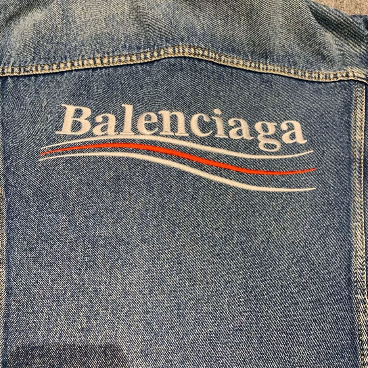Balenciaga Balenciaga Coke Embroidery Denim Jacket Size US M / EU 48-50 / 2 - 7 Thumbnail