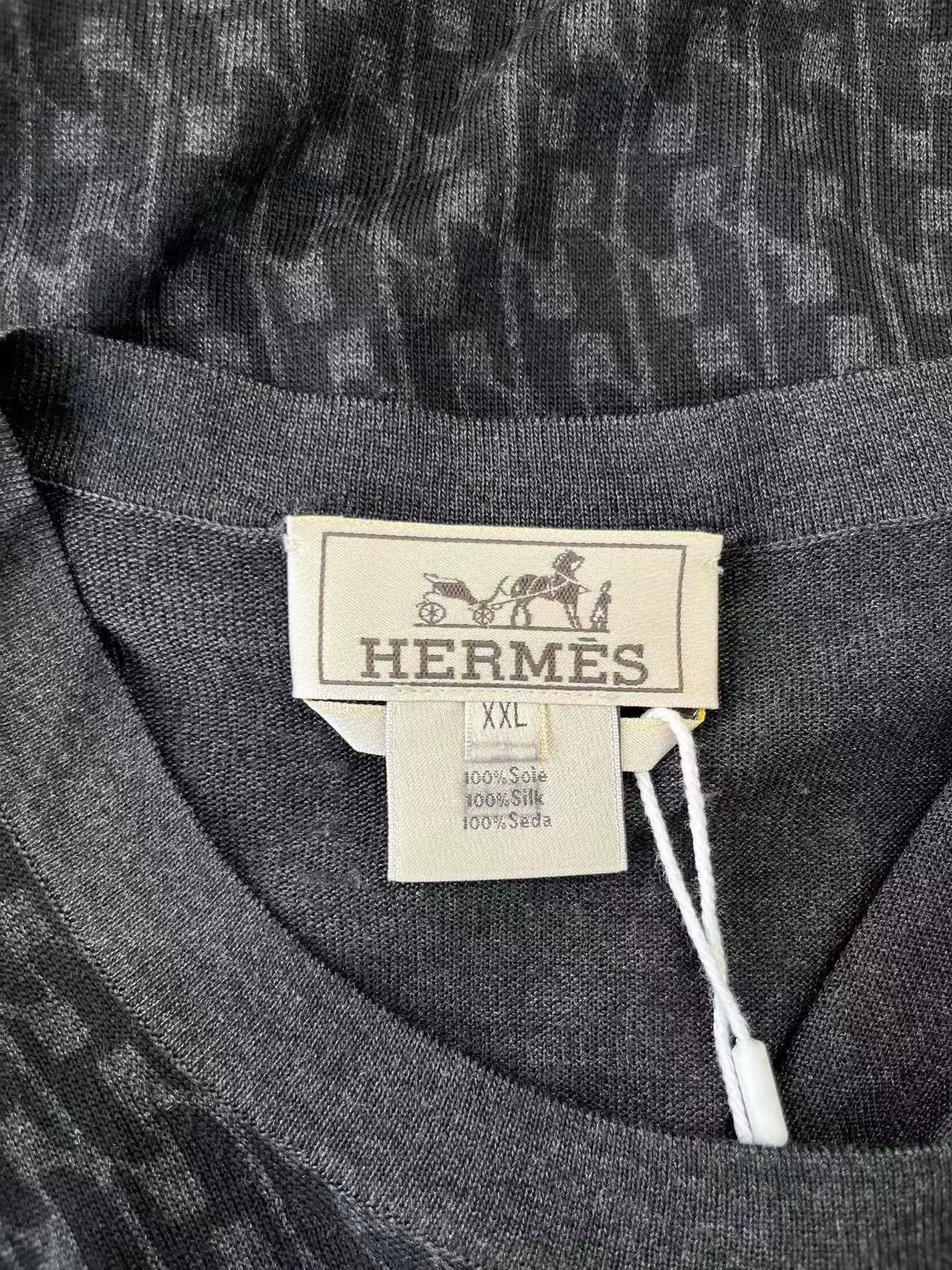 Hermes Hermes Silk Knit Long Sleeve T-Shirt XXL Size US XXL / EU 58 / 5 - 3 Thumbnail