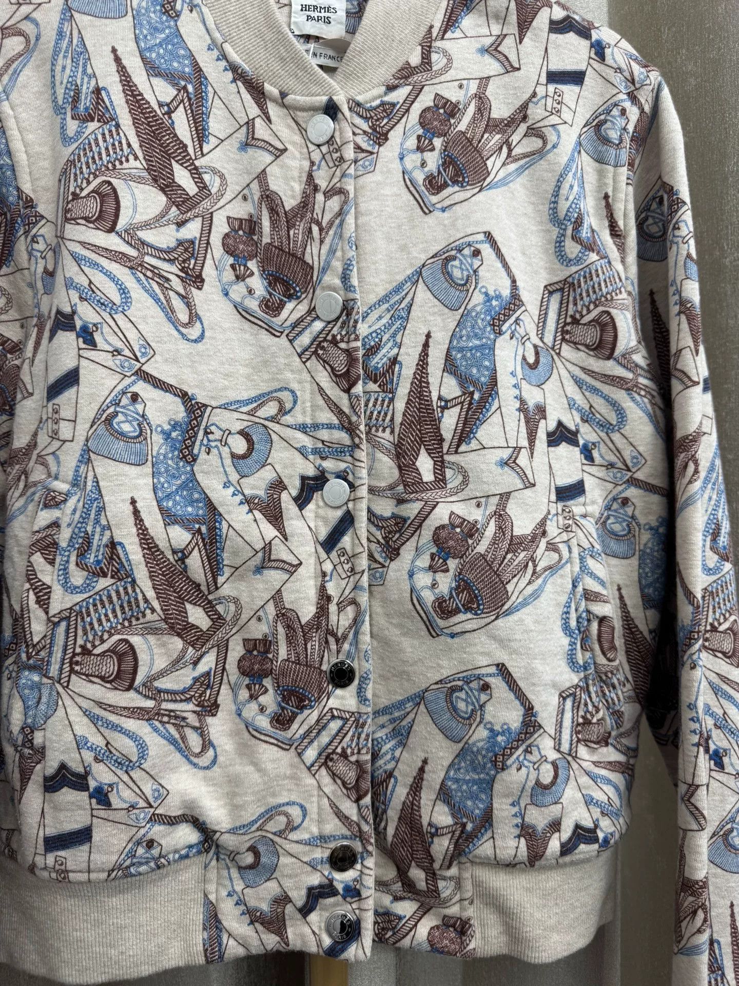 Hermes Hermes King & Knight Vintage Print Sweatshirt Jacket Size US M / EU 48-50 / 2 - 2 Thumbnail