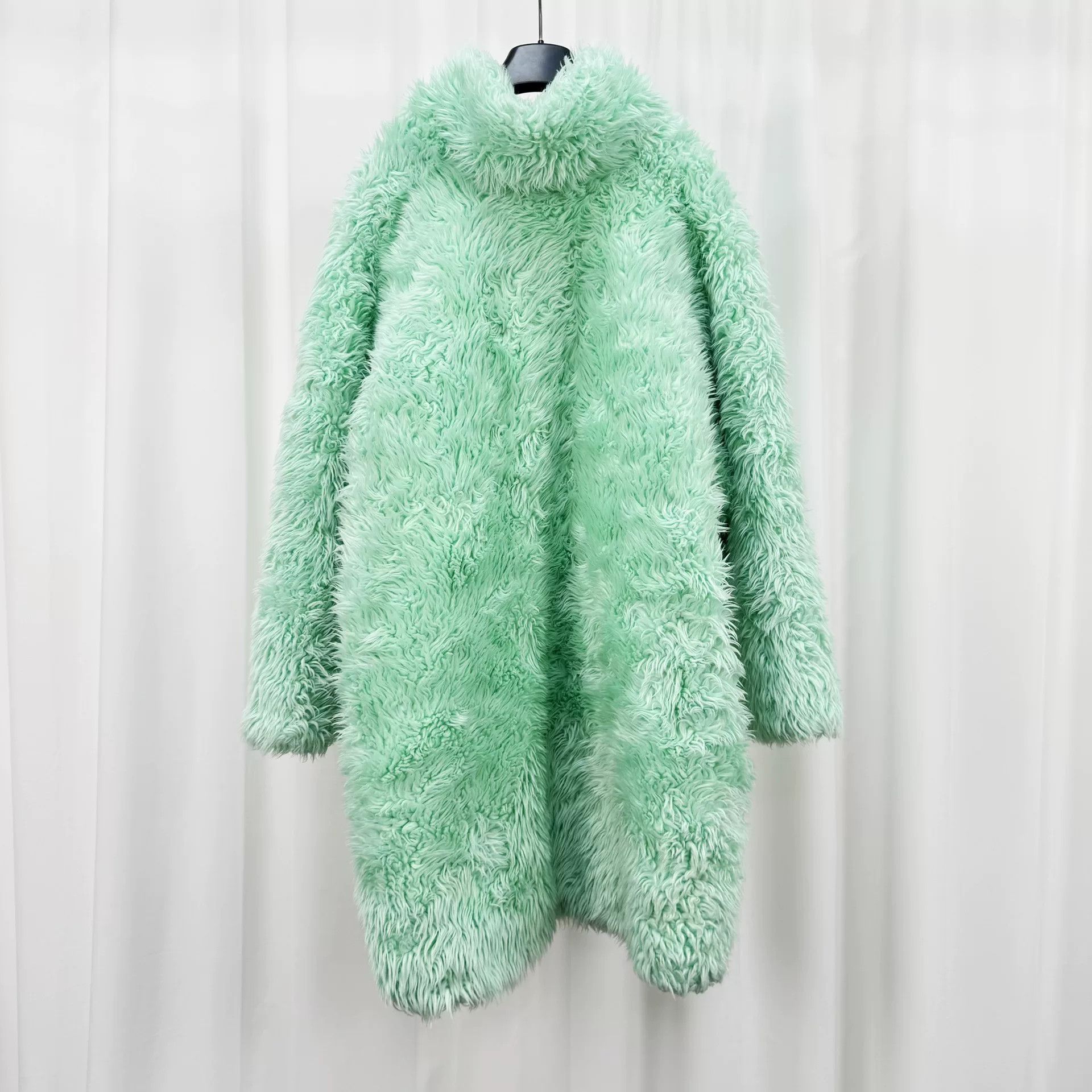 Balenciaga Balenciaga Mint Green Teddy Coat Size US XS / EU 42 / 0 - 2 Thumbnail