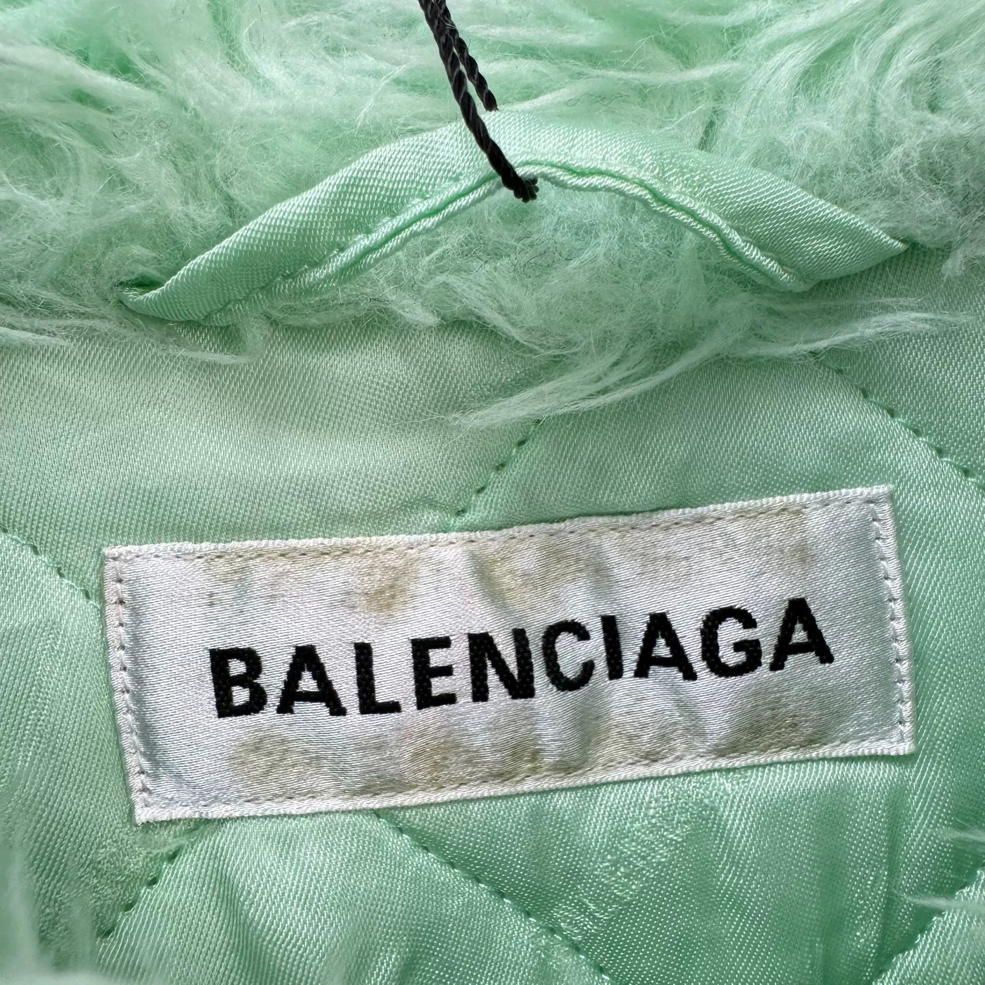 Balenciaga Balenciaga Mint Green Teddy Coat Size US XS / EU 42 / 0 - 5 Thumbnail