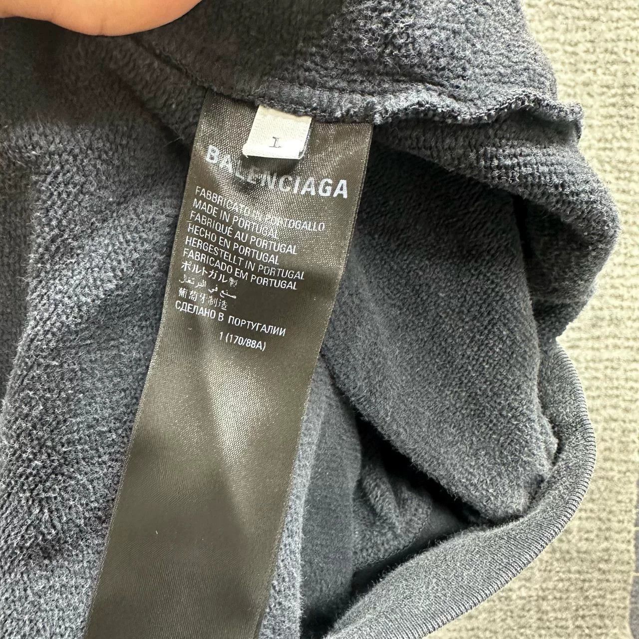 Balenciaga Balenciaga Washed Gray Logo Hoodie Size US M / EU 48-50 / 2 - 4 Thumbnail