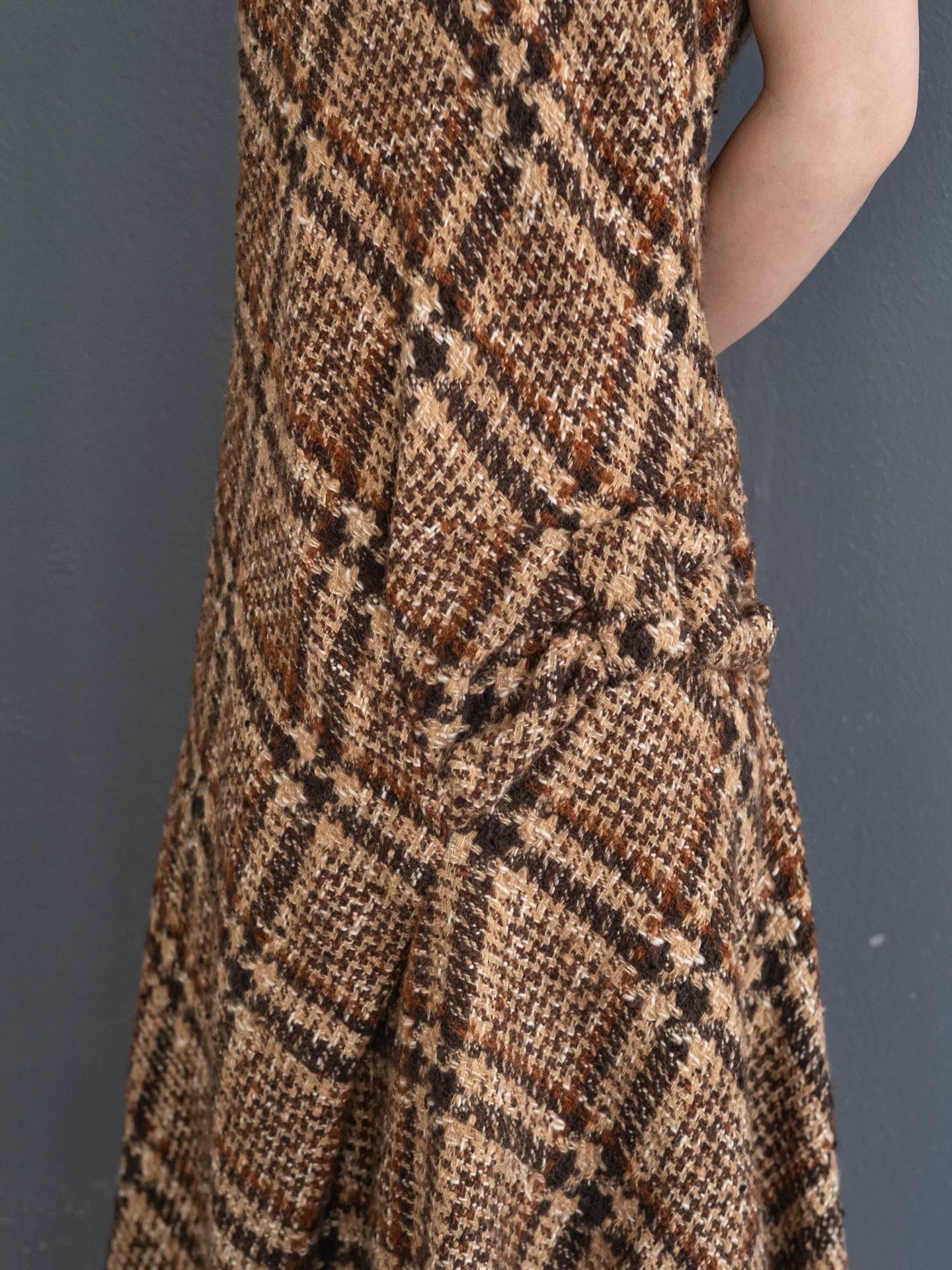 Junya Watanabe brown check tweed dress by junya watanabe Size M / US 6-8 / IT 42-44 - 5 Thumbnail