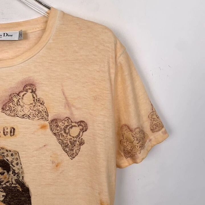 Dior christian dior yellow graphic short sleeve t-shirt Size US S / EU 44-46 / 1 - 3 Thumbnail