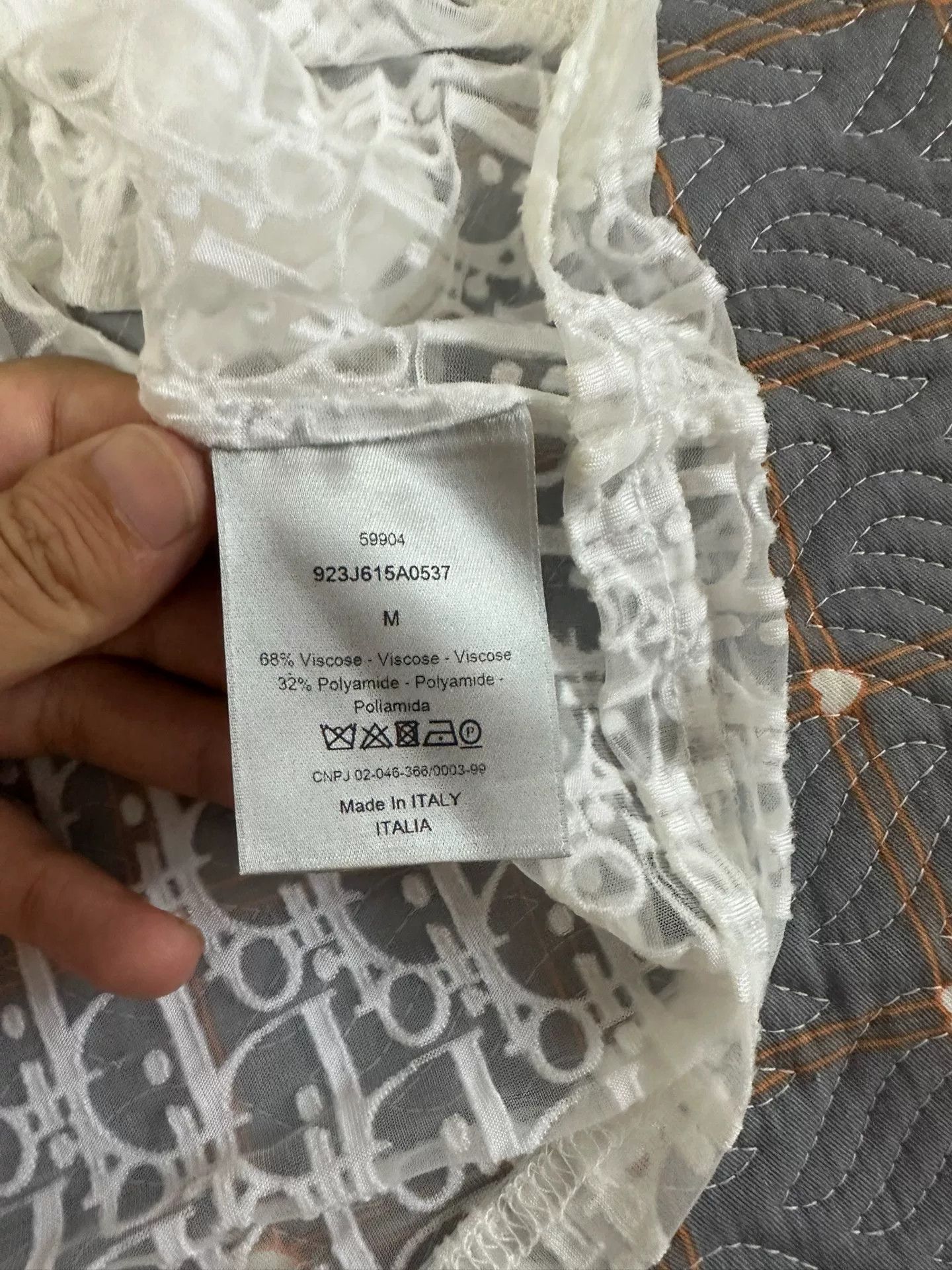 Dior dior transparent short sleeve logo t-shirt Size US M / EU 48-50 / 2 - 6 Thumbnail