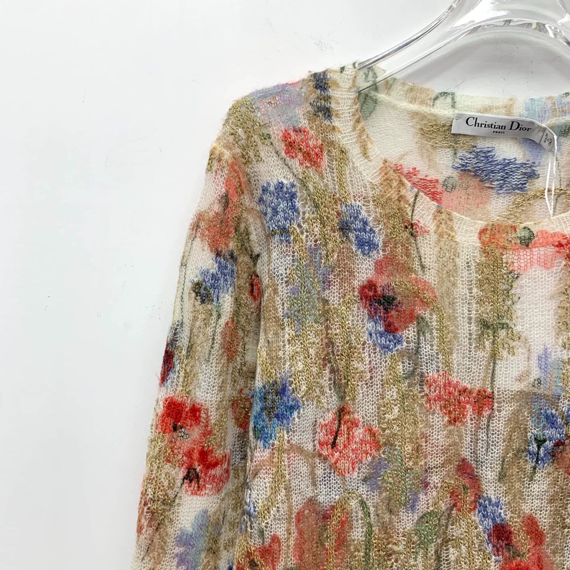 Dior multicolor floral knit sweater by dior Size US S / EU 44-46 / 1 - 3 Thumbnail
