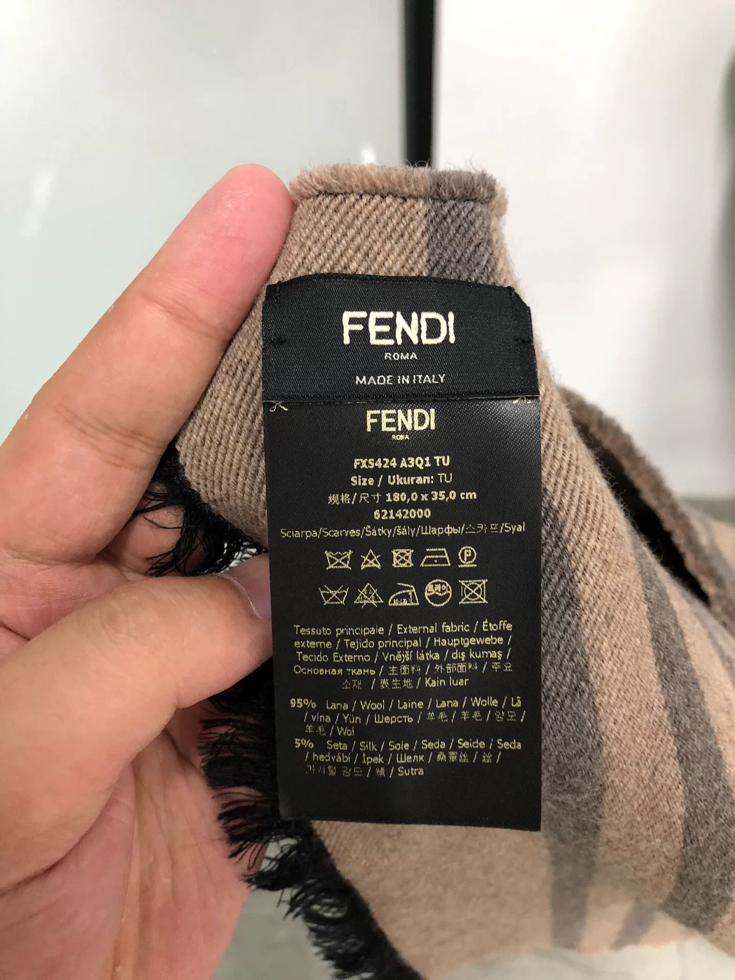 Fendi fendi monogram patterned scarf 180x35cm Size ONE SIZE - 2 Thumbnail