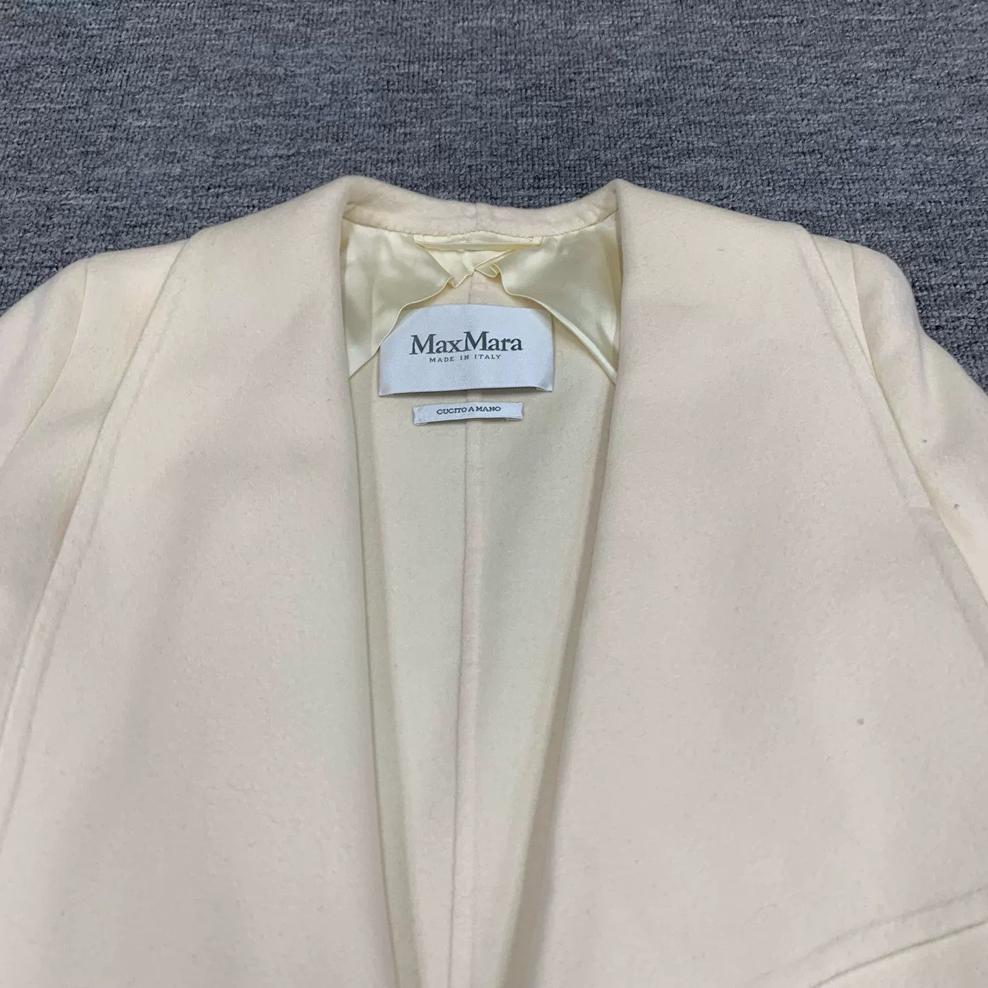 Max Mara Max Mara White Collar Belted Coat Size US XXS / EU 40 - 7 Thumbnail