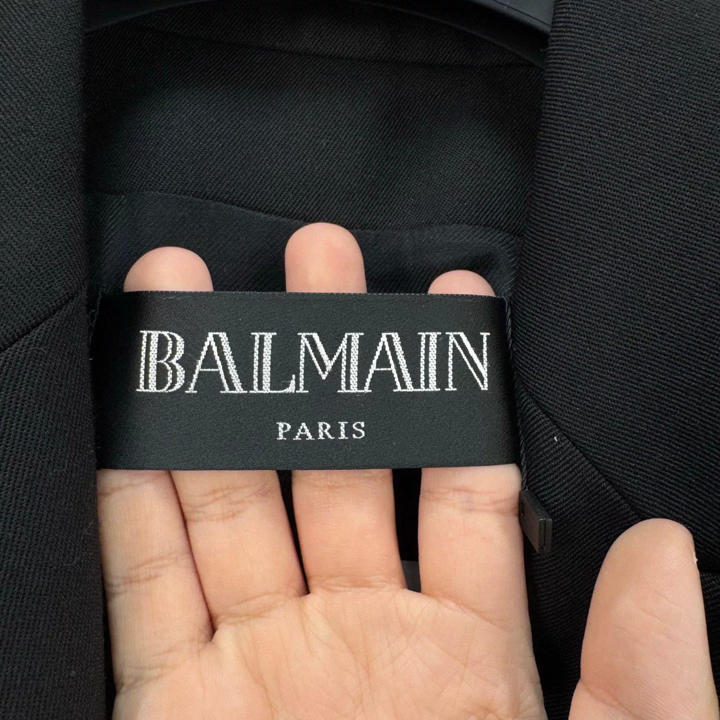 Balmain black wool shoulder pad blazer by balmain Size M / US 6-8 / IT 42-44 - 5 Thumbnail