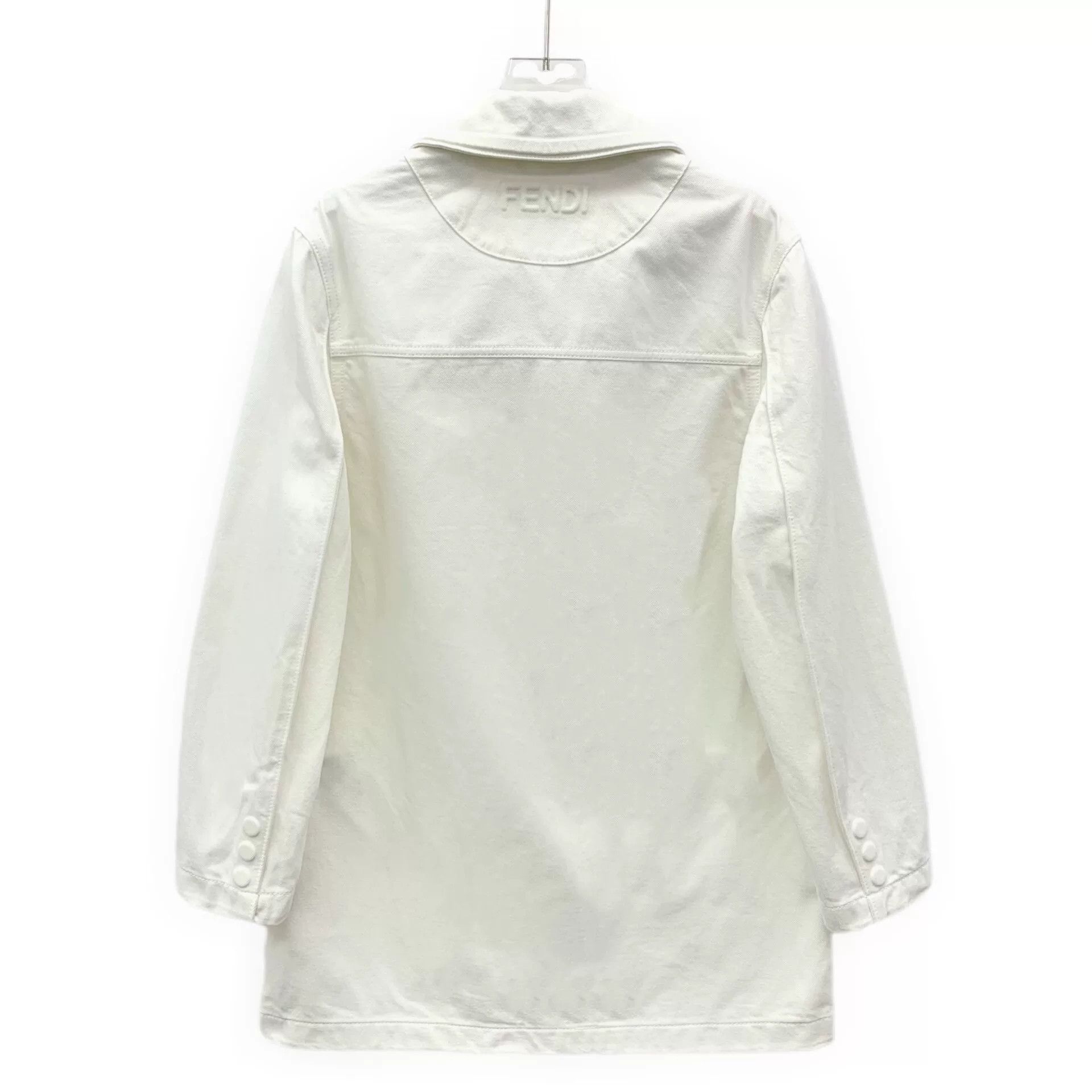 Fendi fendi white pocket embossed cotton jacket Size US XS / EU 42 / 0 - 2 Thumbnail
