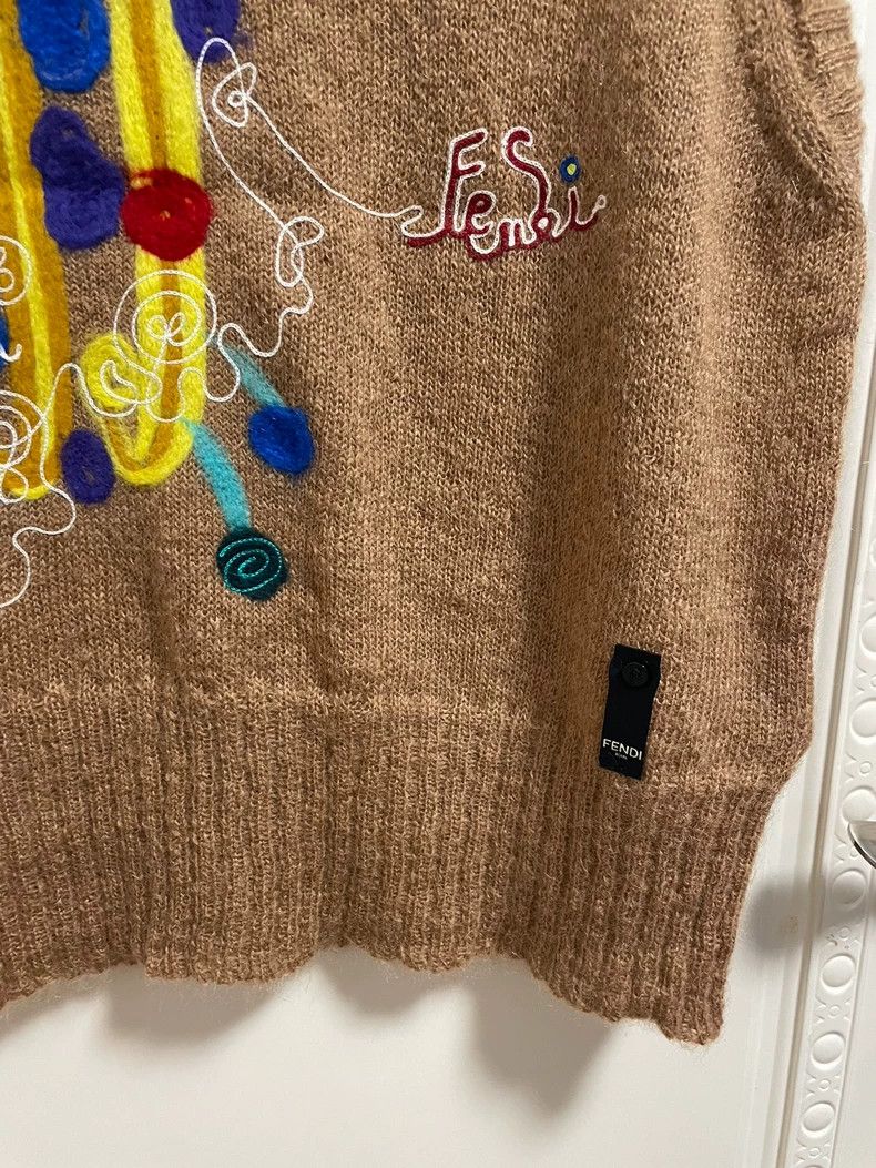 Fendi Fendi Runway Knit Vest Embroidered Size US M / EU 48-50 / 2 - 5 Thumbnail