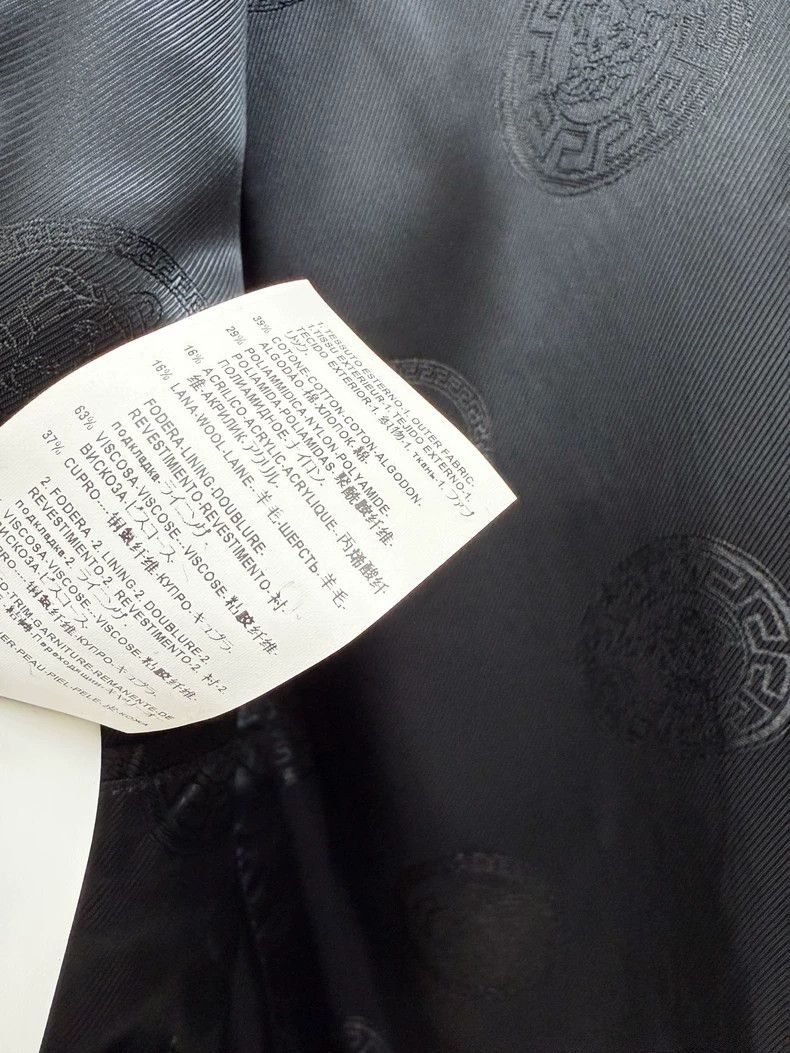 Versace VERSACE Leather Trim Casual Blazer Size US L / EU 52-54 / 3 - 8 Thumbnail