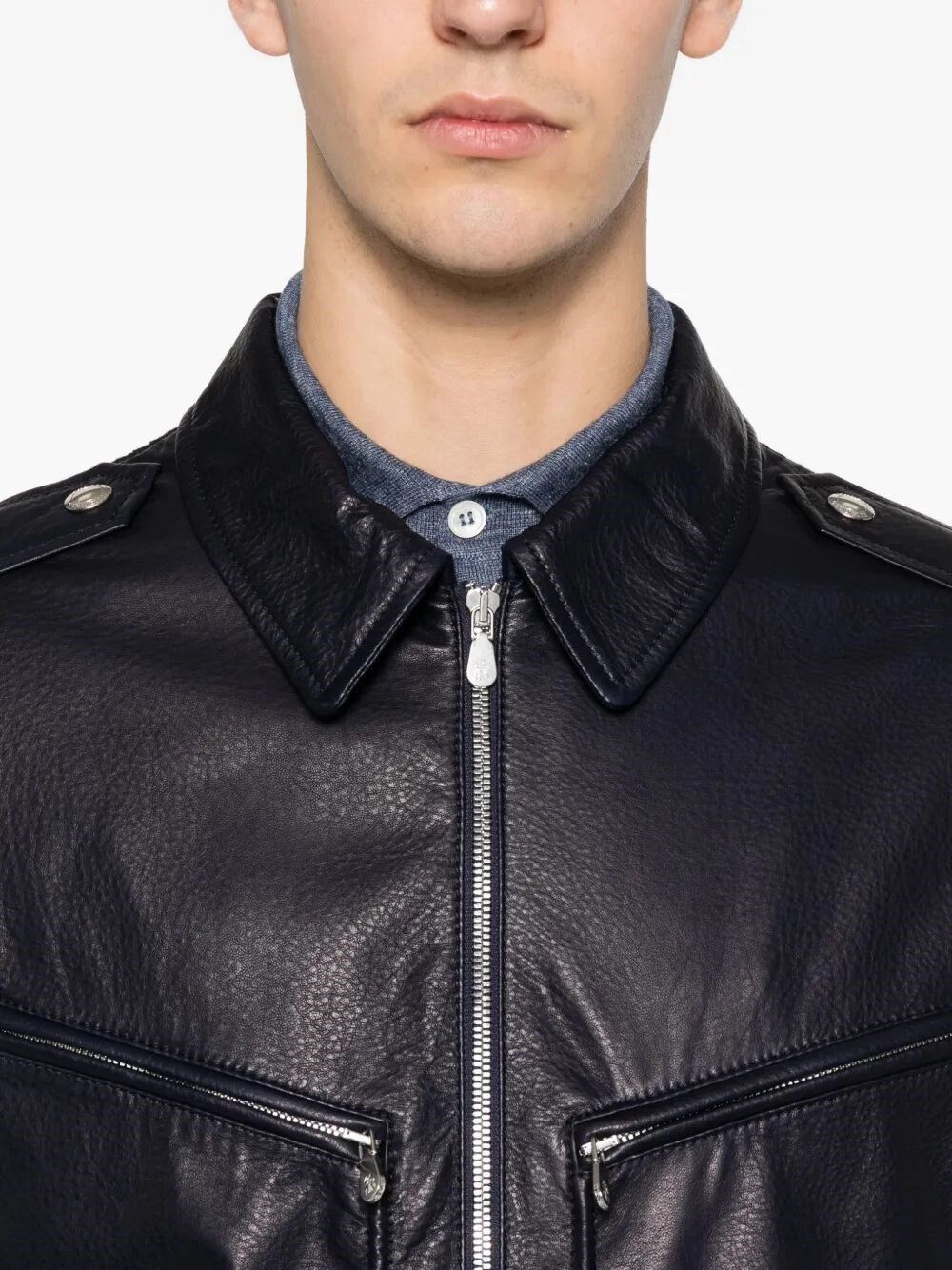 Brunello Cucinelli Leather Jacket Size US M / EU 48-50 / 2 - 5 Thumbnail