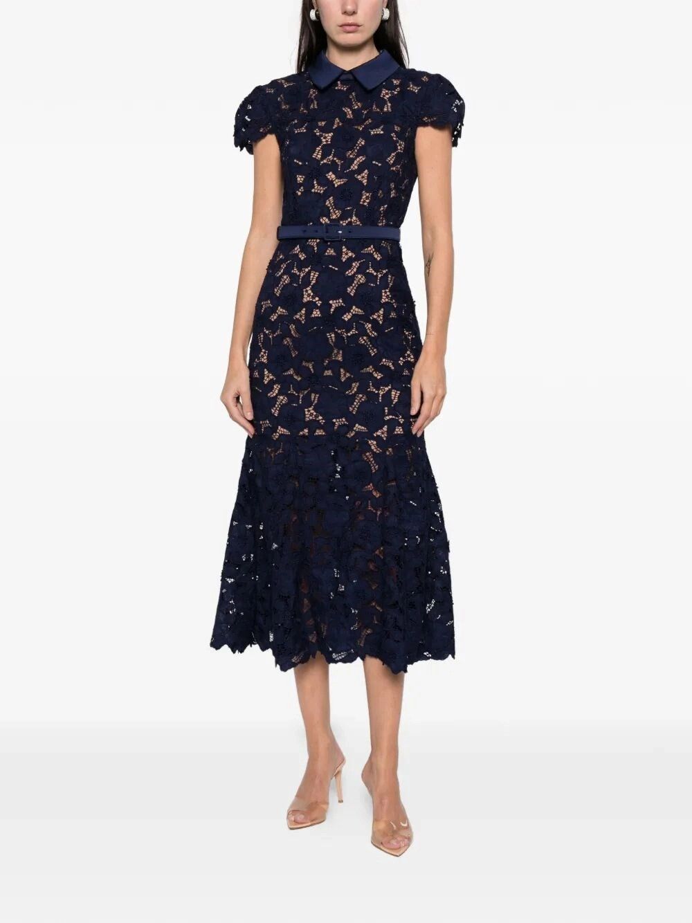 Self-Portrait Guipure Lace Midi Dress Size M / US 6-8 / IT 42-44 - 2 Thumbnail
