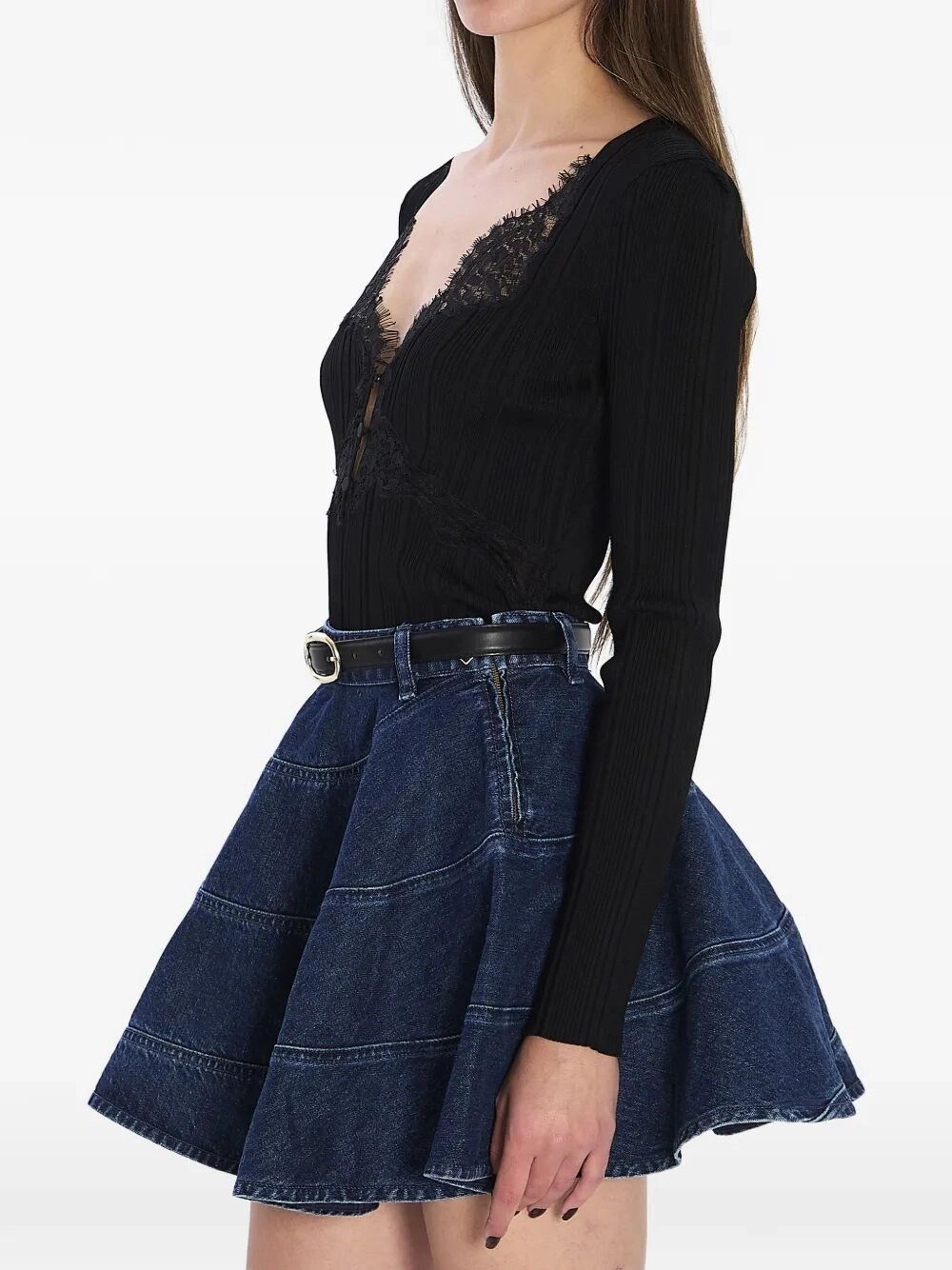 Self-Portrait Lace Knit Top Size L / US 10 / IT 46 - 4 Thumbnail