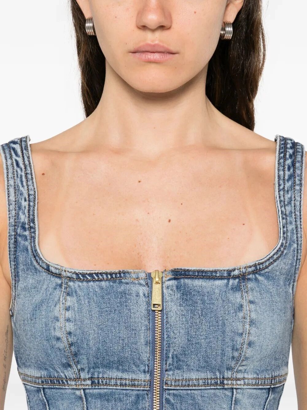 Self-Portrait Denim Mini Dress Size M / US 6-8 / IT 42-44 - 5 Thumbnail