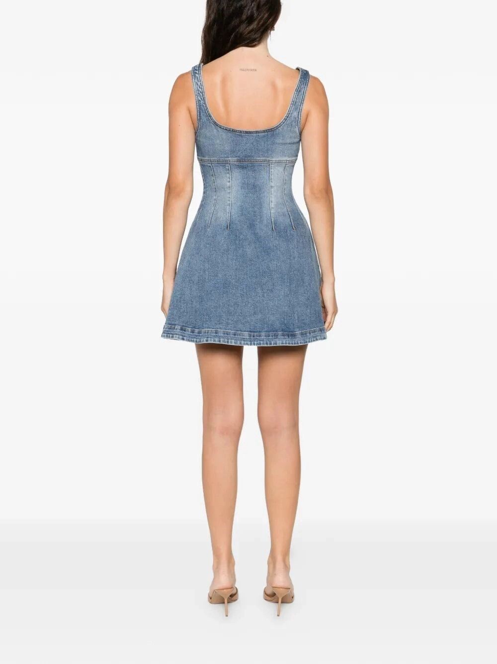 Self-Portrait Denim Mini Dress Size M / US 6-8 / IT 42-44 - 4 Thumbnail